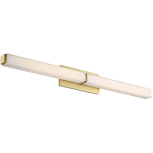 Vogue LED 39 inch Brushed Brass Bath Vanity & Wall Light in 3500K, 39in.