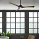 Woody 60 inch Matte Black and Distressed Koa with Distressed Koa Blades Downrod Ceiling Fan in 3500K, Matte Black Distressed Koa