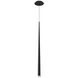 Cascade LED 1.5 inch Black Pendant Ceiling Light in Round, 37in.