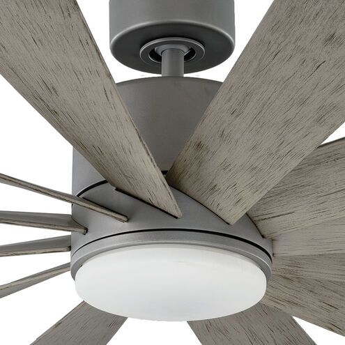 Windflower 60 inch Graphite Weathered Gray with Weathered Gray Blades Downrod Ceiling Fan in 3500K