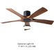 Aviator 54 inch Matte Black and Distressed Koa with Distressed Koa Blades Flush Mount Ceiling Fan in Matte Black Distressed Koa, Smart Ceiling Fan