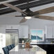 Mykonos 5 60 inch Oil Rubbed Bronze and Barn Wood with Barn Wood Blades Downrod Ceiling Fan in 2700K, Oil Rubbed Bronze Barn Wood