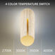 Clog LED 22 inch Beige Travertine and Aged Brass Outdoor Wall Light in 3000K