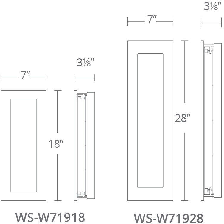 Frost LED 28 inch Black Outdoor Wall Light in 28in.