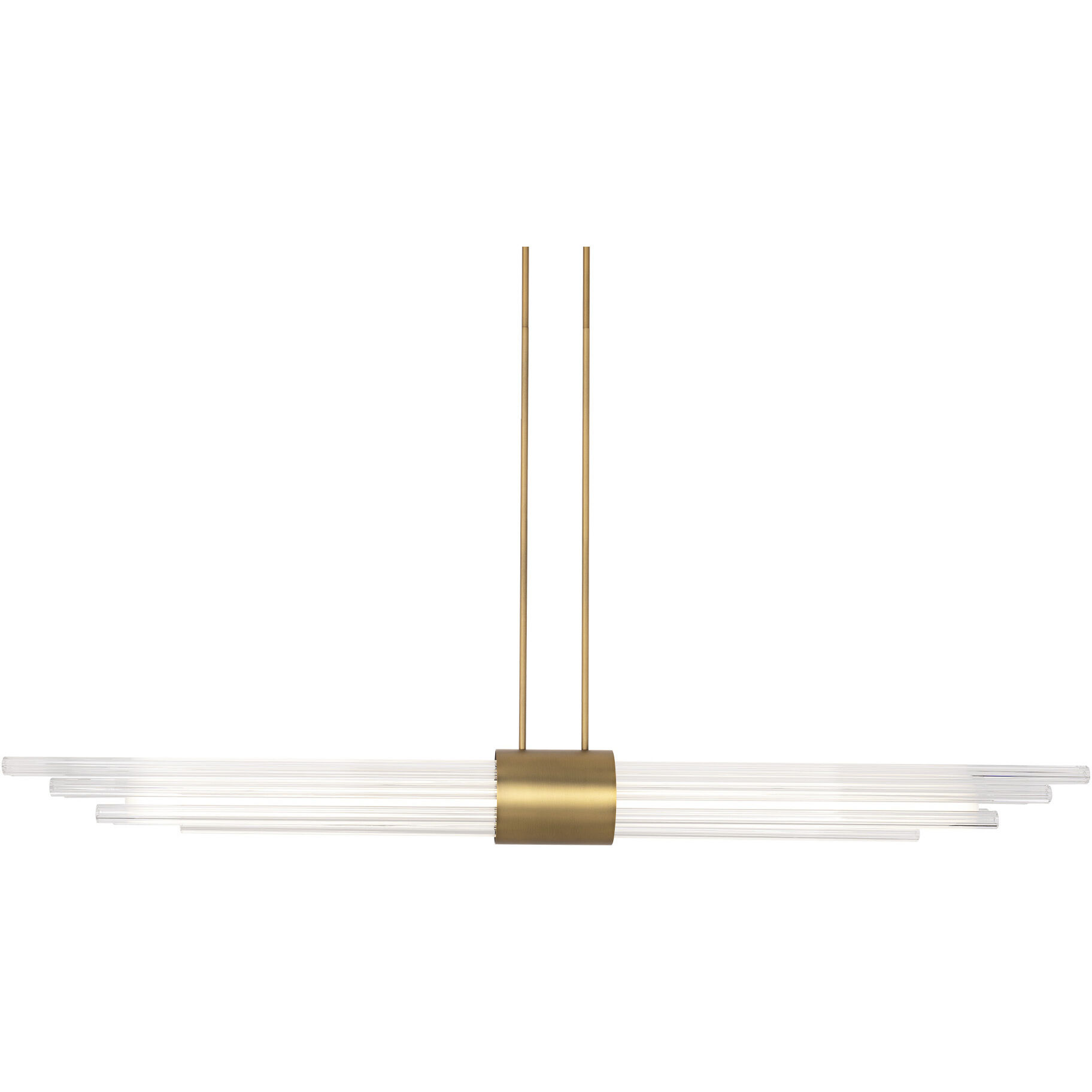 Luzerne Linear Pendant Ceiling Light in Aged Brass