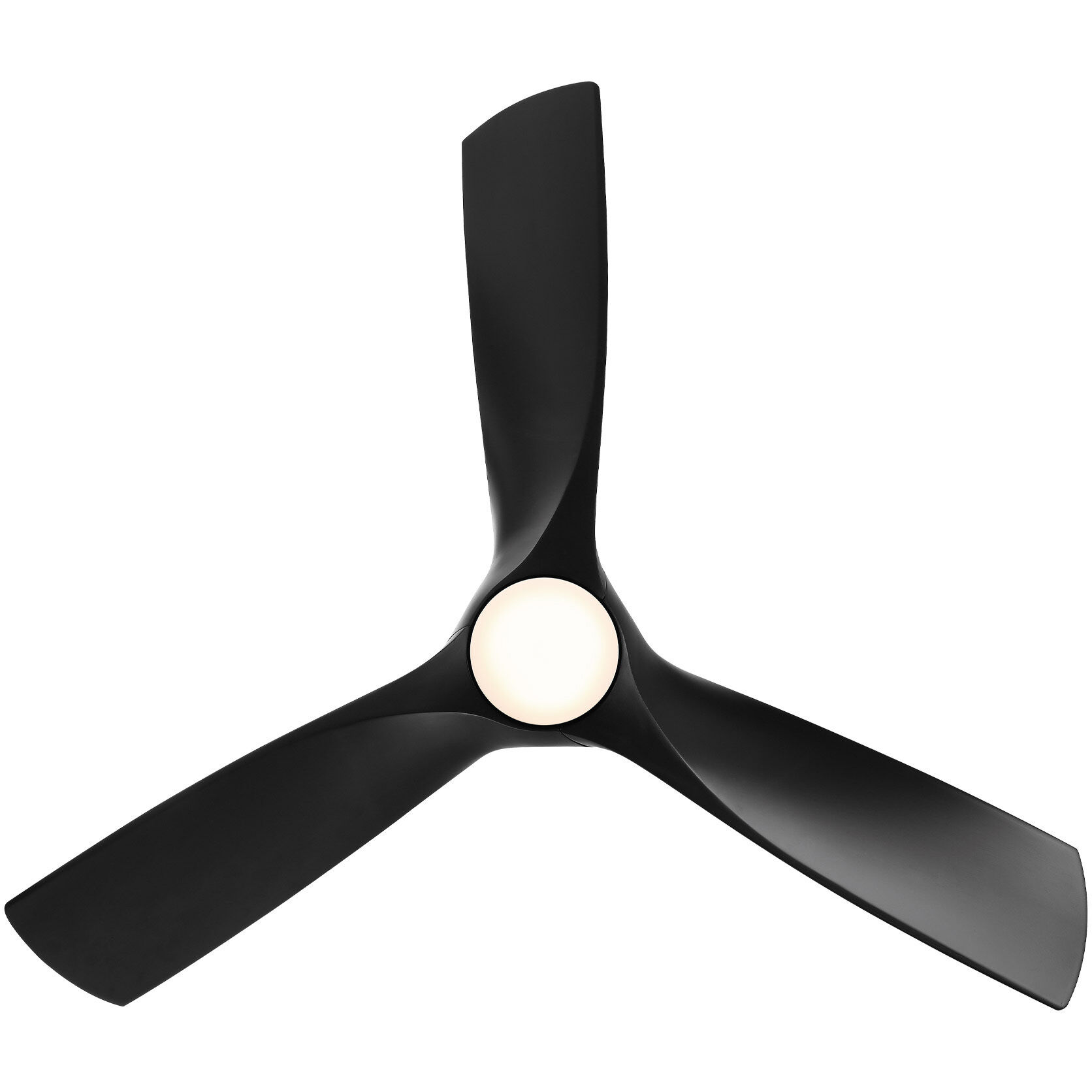 Zephyr 52 inch Matte Black Downrod Ceiling Fan, Smart Ceiling Fan