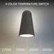 Pompeii LED 6 inch Basalt Stone and Black Mini-Pendant Ceiling Light in 3500K, Bassalt Stone and Black