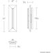 Bell Tower LED 20 inch Basalt Stone and Black Outdoor Wall Light