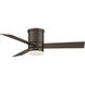 Axis 44 inch Bronze Flush Mount Ceiling Fan in 3000K