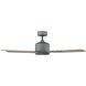 Cervantes 56 inch Graphite Weathered Gray with Weathered Gray Blades Downrod Ceiling Fan in 3000K, Smart Ceiling Fan