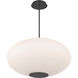 Illusion 1 Light 22.13 inch Black Pendant Ceiling Light in 3000K