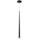 Cascade LED 1.5 inch Black Pendant Ceiling Light in Round, 37in.