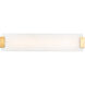 Quarry LED 28 inch Aged Brass Bath Vanity & Wall Light in 28in.