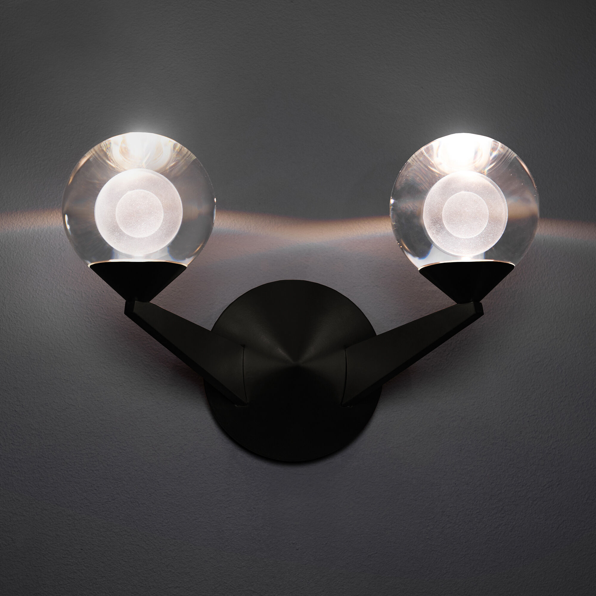 Double Bubble Wall Sconce Wall Light in 15in., Black