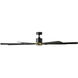 Aura 72 inch Soft Brass and Matte Black with Matte Black Blades Downrod Ceiling Fan in Soft Brass Matte Black