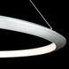 The Ring LED 48 inch Brushed Aluminum Chandelier Ceiling Light in 3000K, 48in.