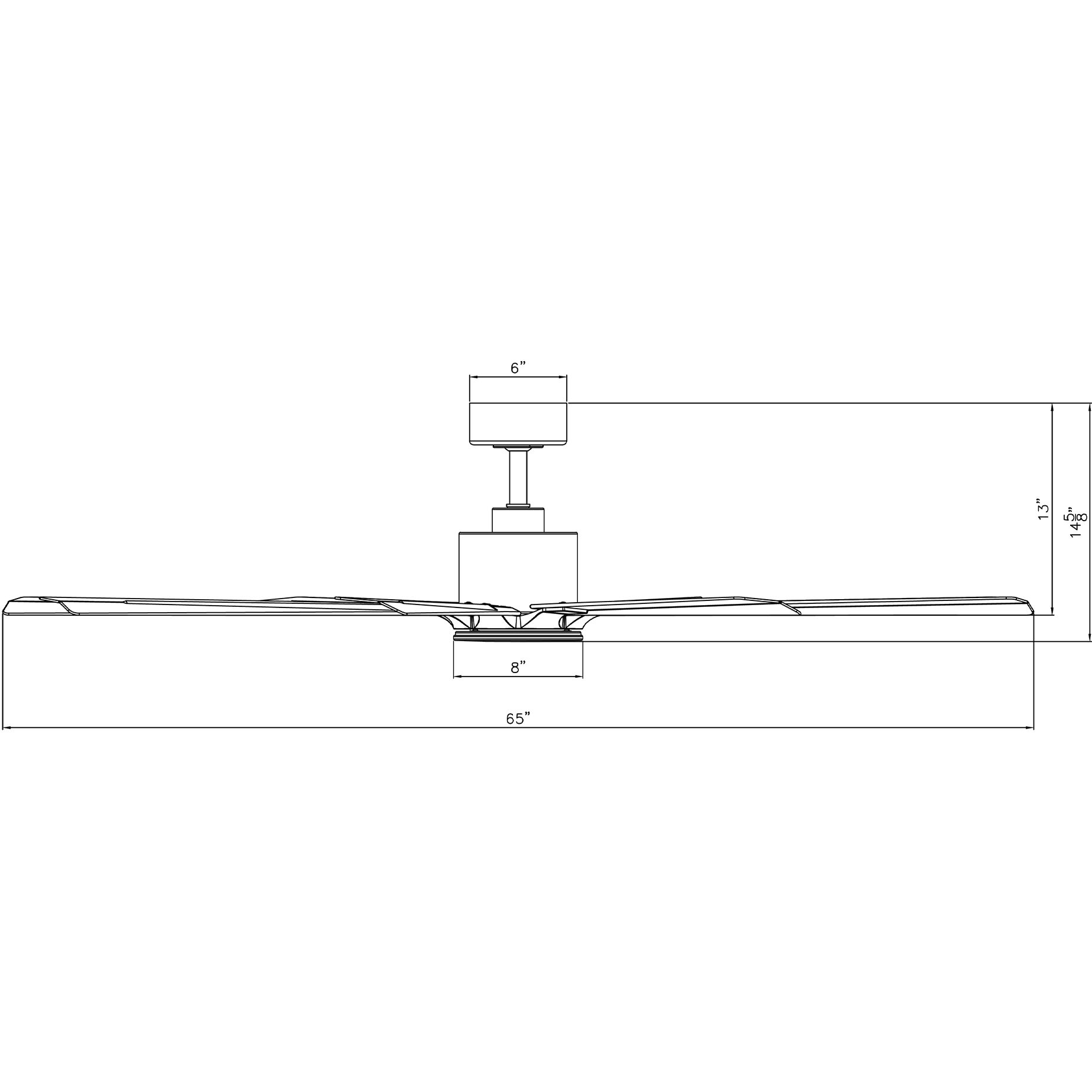 Size Matters 65 inch Matte Black Distressed Koa with Distressed Koa Blades Ceiling Fan
