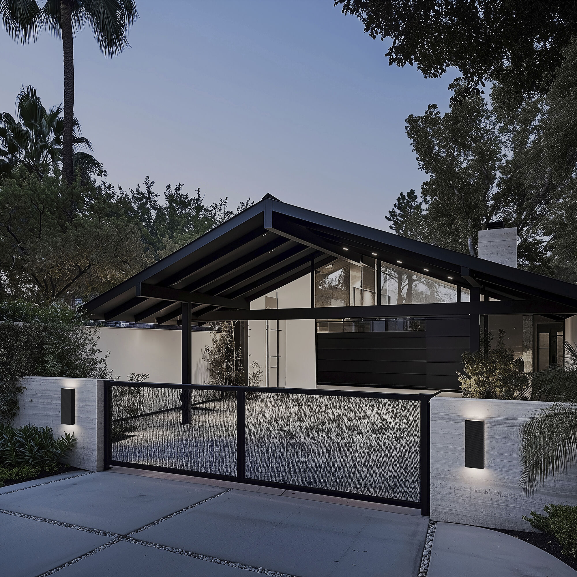 Pillar LED 16.13 inch Black Outdoor Wall Lighting in 3500K