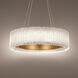 Rhiannon LED 11 inch Aged Brass Chandelier Ceiling Light in 28in.