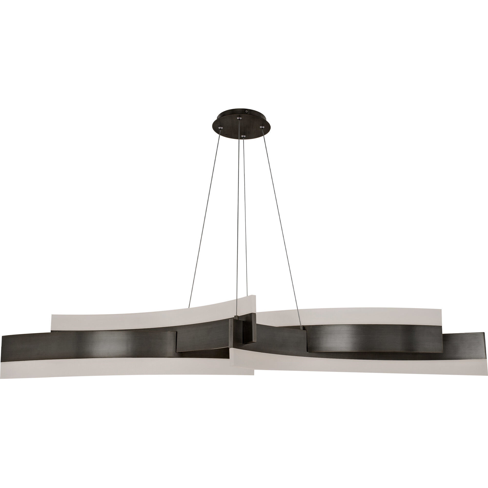 Arcs LED 8 inch Black Chandelier Ceiling Light