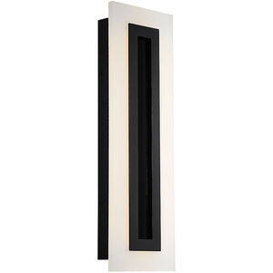 Shadow LED 24 inch Black Outdoor Wall Light in 24in.