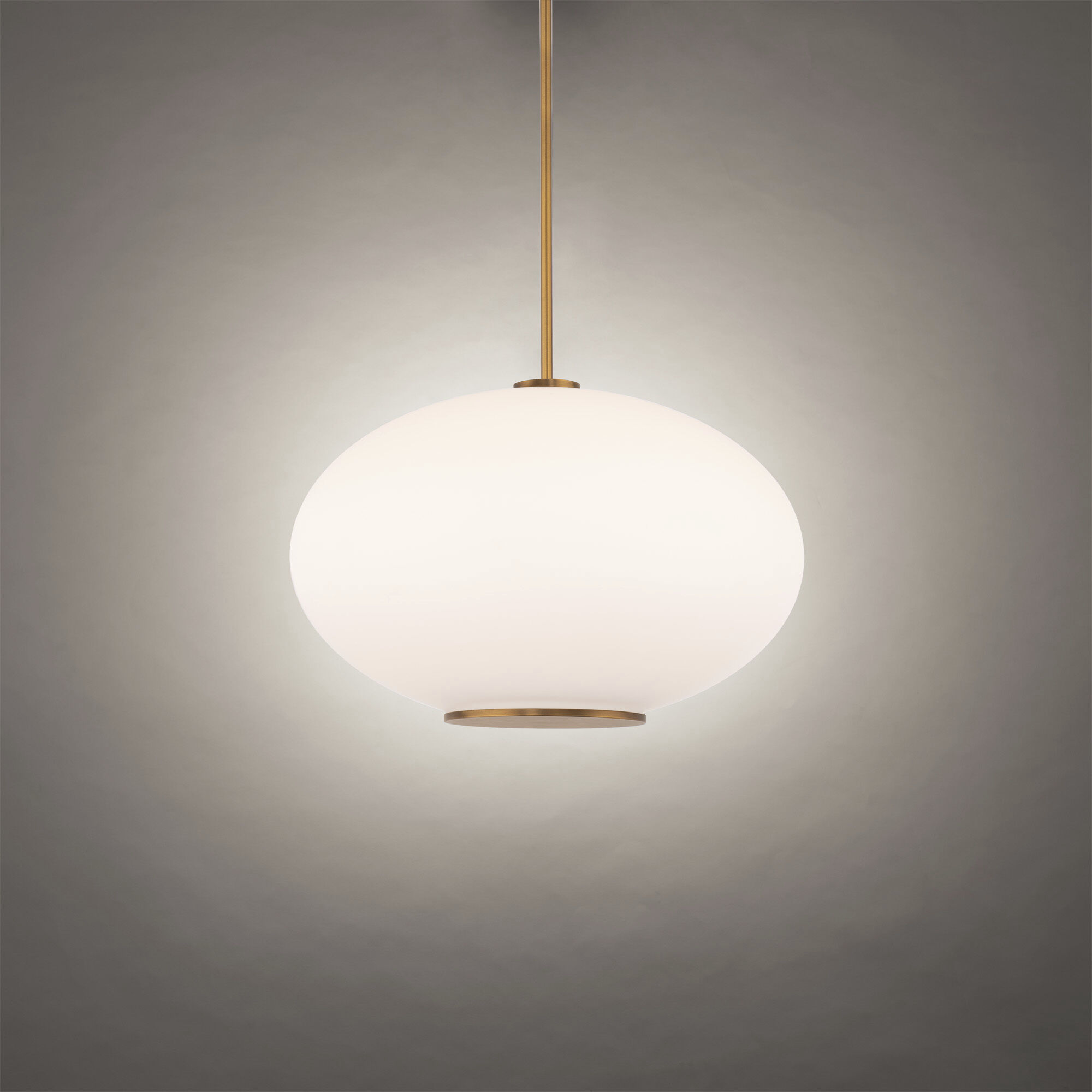 Illusion 1 Light 16 inch Aged Brass Pendant Ceiling Light in 3000K