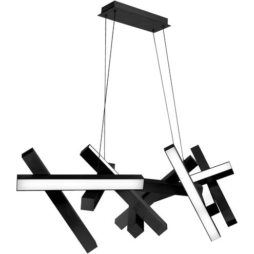Chaos LED 21.25 inch Black Chandelier Ceiling Light in 21in., 11