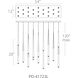 Cascade LED 12 inch Polished Nickel Multi-Light Pendant Ceiling Light in 23, Linear, 37in.