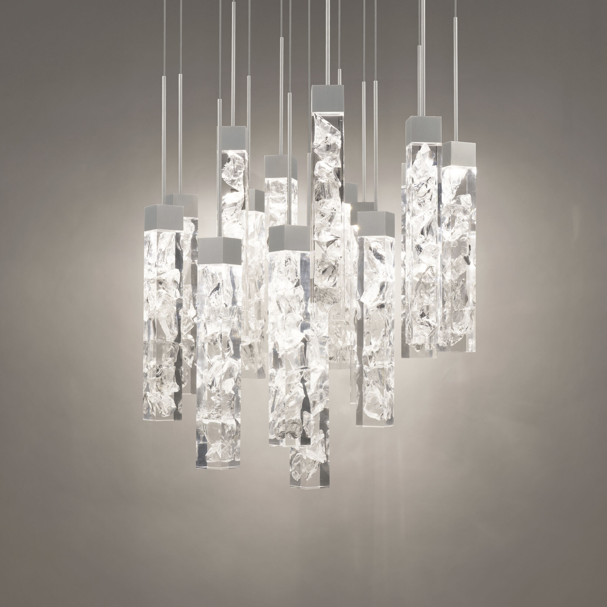 Minx 15 Light 23 inch Antique Nickel Multi-Light Pendant Ceiling Light