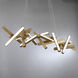 Chaos LED 72 inch Aged Brass Chandelier Ceiling Light in 19, 72in.