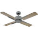 Cervantes 56 inch Graphite Weathered Gray with Weathered Gray Blades Downrod Ceiling Fan in 3000K, Smart Ceiling Fan