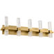 Cinaplex LED 31 inch Aged Brass Bath Vanity & Wall Light