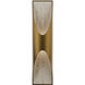Kastlerock LED 4 inch Beige Travertine and Aged Brass ADA Wall Sconce Wall Light