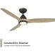 Skylark 54 inch Bronze White Oak with White Oak Blades Ceiling Fan