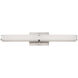 Vogue LED 27 inch Brushed Nickel Bath Vanity & Wall Light in 2700K, 27in.