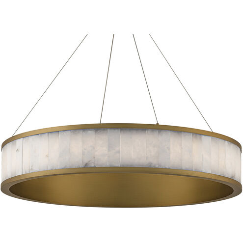 Coliseo 1 Light 28 inch Aged Brass Pendant Ceiling Light