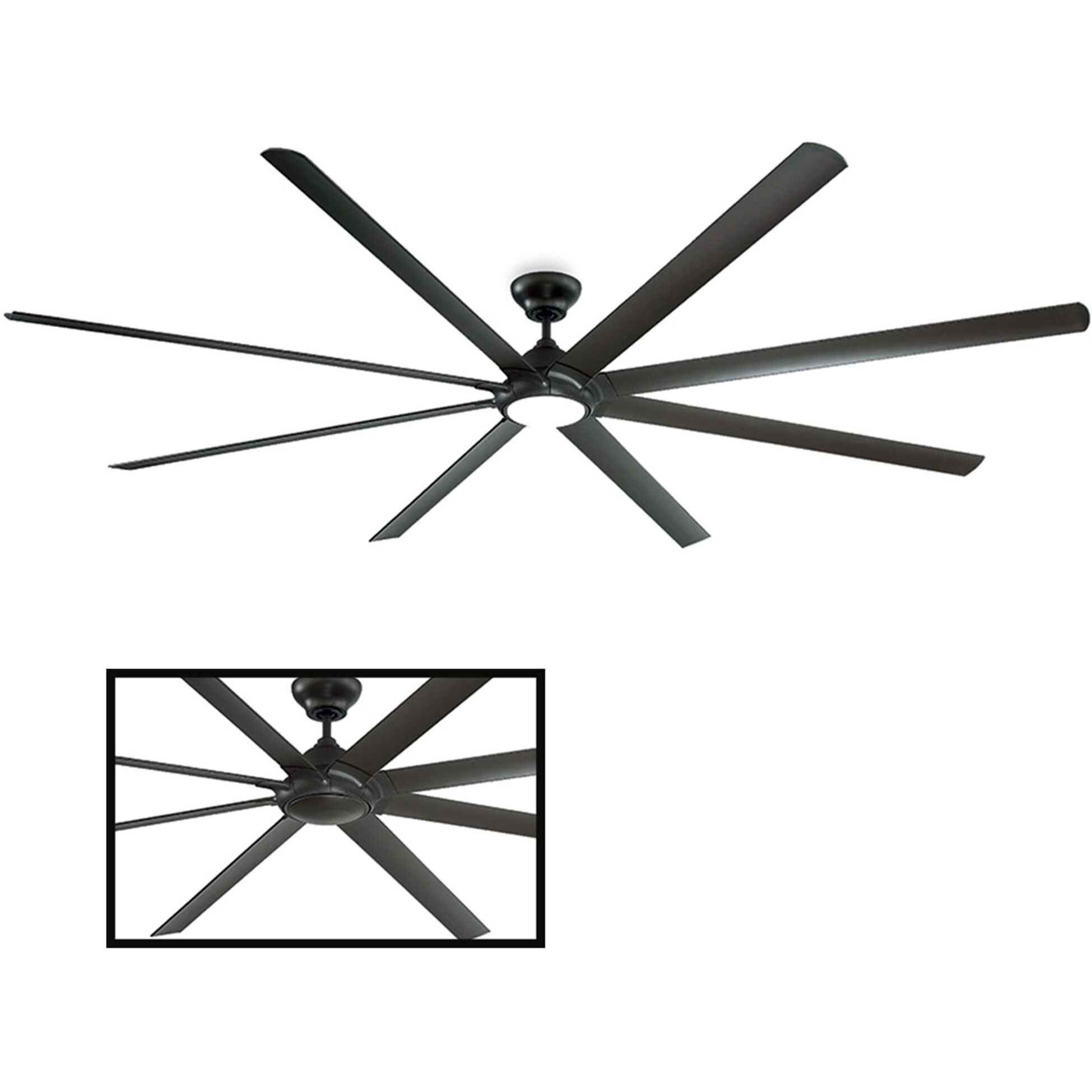 Hydra 120 inch Bronze Downrod Ceiling Fan in 3500K