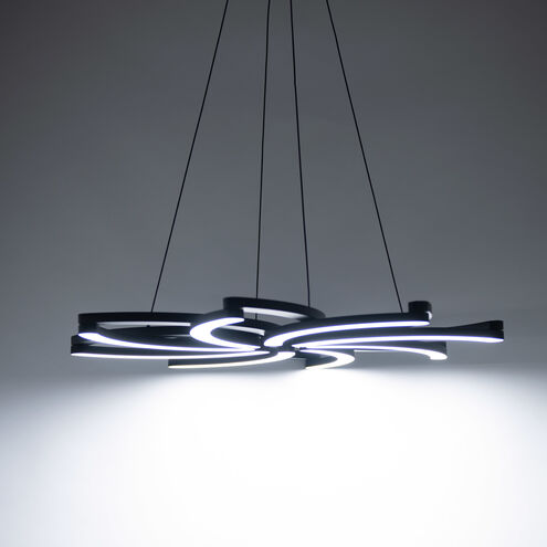 Bloom LED 32 inch Black Chandelier Ceiling Light