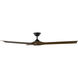 Torque 70 inch Matte Black and Distressed Koa with Distressed Koa Blades Downrod Ceiling Fan in Matte Black Distressed Koa