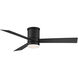 Axis 52 inch Matte Black Flush Mount Ceiling Fan in 2700K