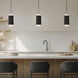 Caviar LED 7 inch Beige Travertine and Aged Brass Mini-Pendant Ceiling Light in 3000K