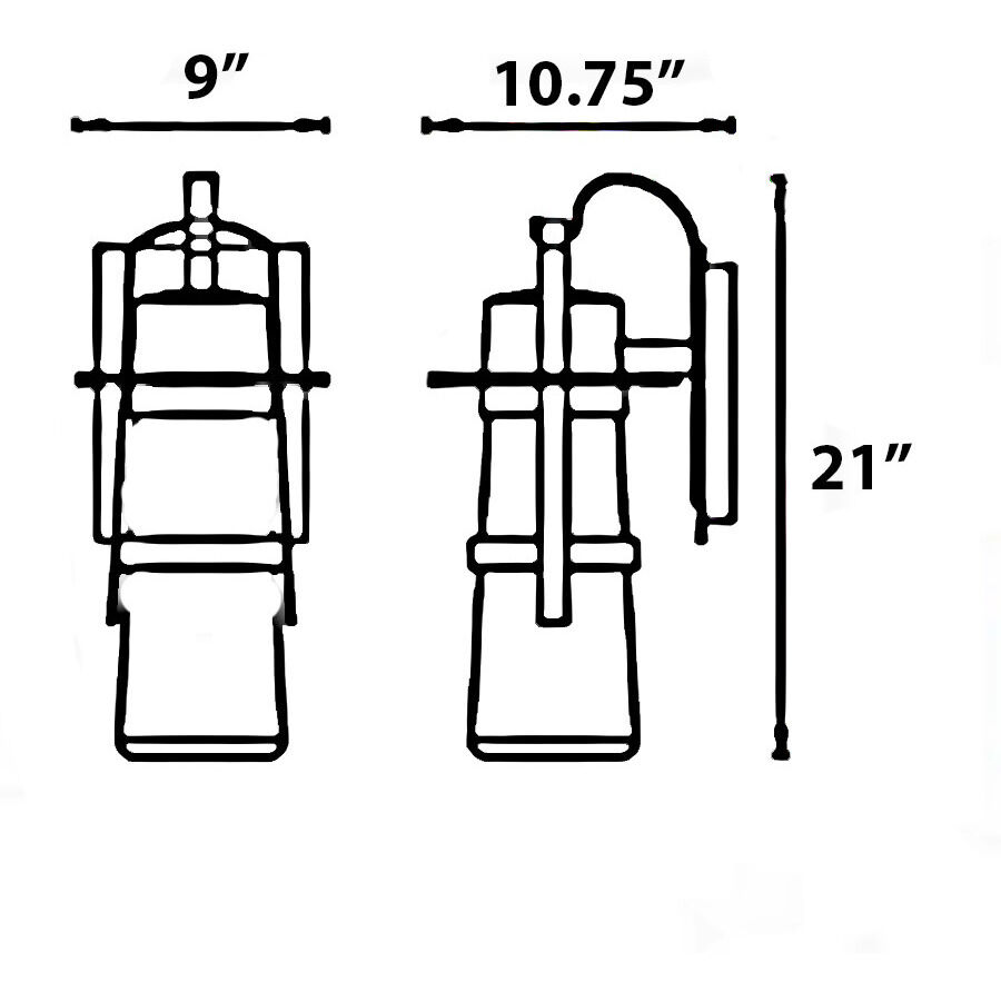 Balthus LED 21 inch Oil Rubbed Bronze Outdoor Wall Light in 21in.