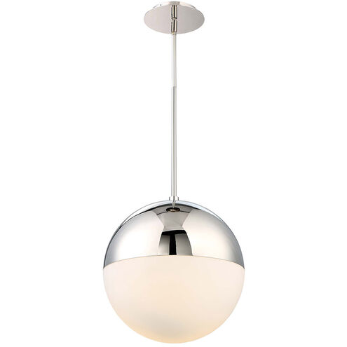 Punk LED 14 inch Polished Nickel Pendant Ceiling Light in 3500K, 14in.
