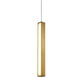 Chaos LED 7.13 inch Aged Brass Pendant Ceiling Light in 16in.