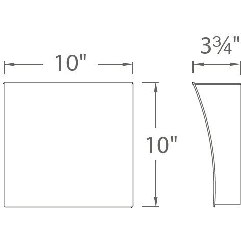 Slide Wall Sconce Wall Light in 3500K, Brushed Aluminum