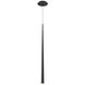 Cascade LED 1.5 inch Black Pendant Ceiling Light in Round, 37in.