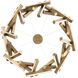Chaos LED 61 inch Aged Brass Chandelier Ceiling Light in 61in., 31