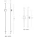 Magic LED 3 inch Polished Nickel ADA Wall Sconce Wall Light in 32in.