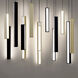 Chaos LED 10 inch Black and Aged Brass Multi-Light Pendant Ceiling Light