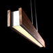 Drift LED 38 inch Dark Walnut Linear Pendant Ceiling Light in 38in.